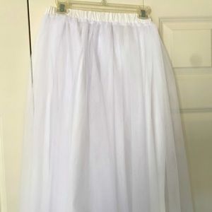 White Tulle Skirt